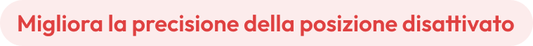 Migliora la precisione della posizione disattivato