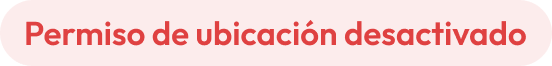 Permiso de ubicación desactivado